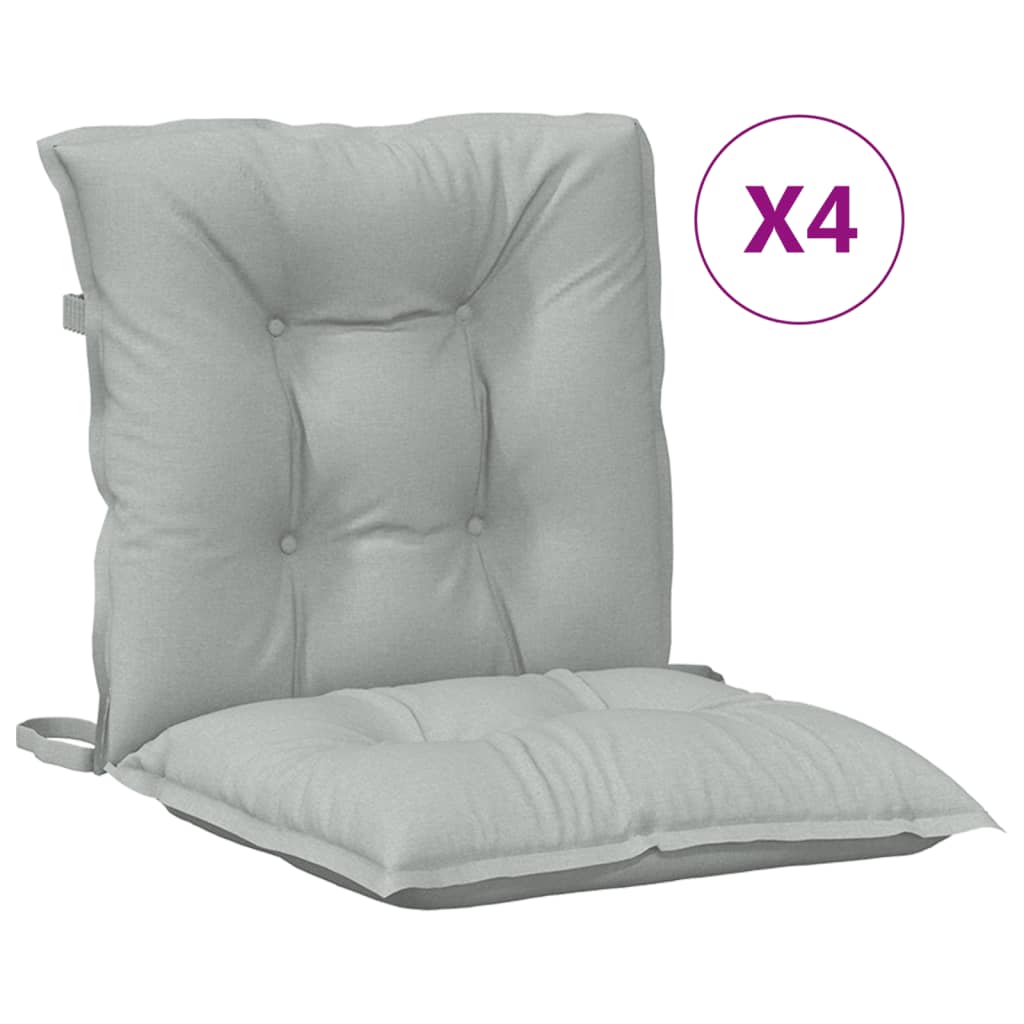 Jastuci za stolice 4 kom svjetlosivi 120x50x7cm tkanina