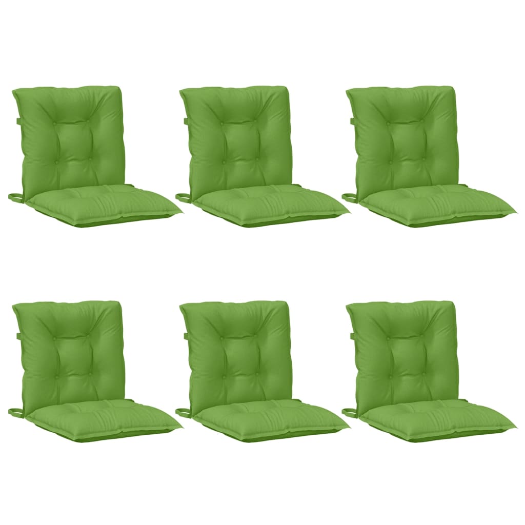Jastuci za stolice 6 kom prošarano zelena 100x50x7 cm tkanina