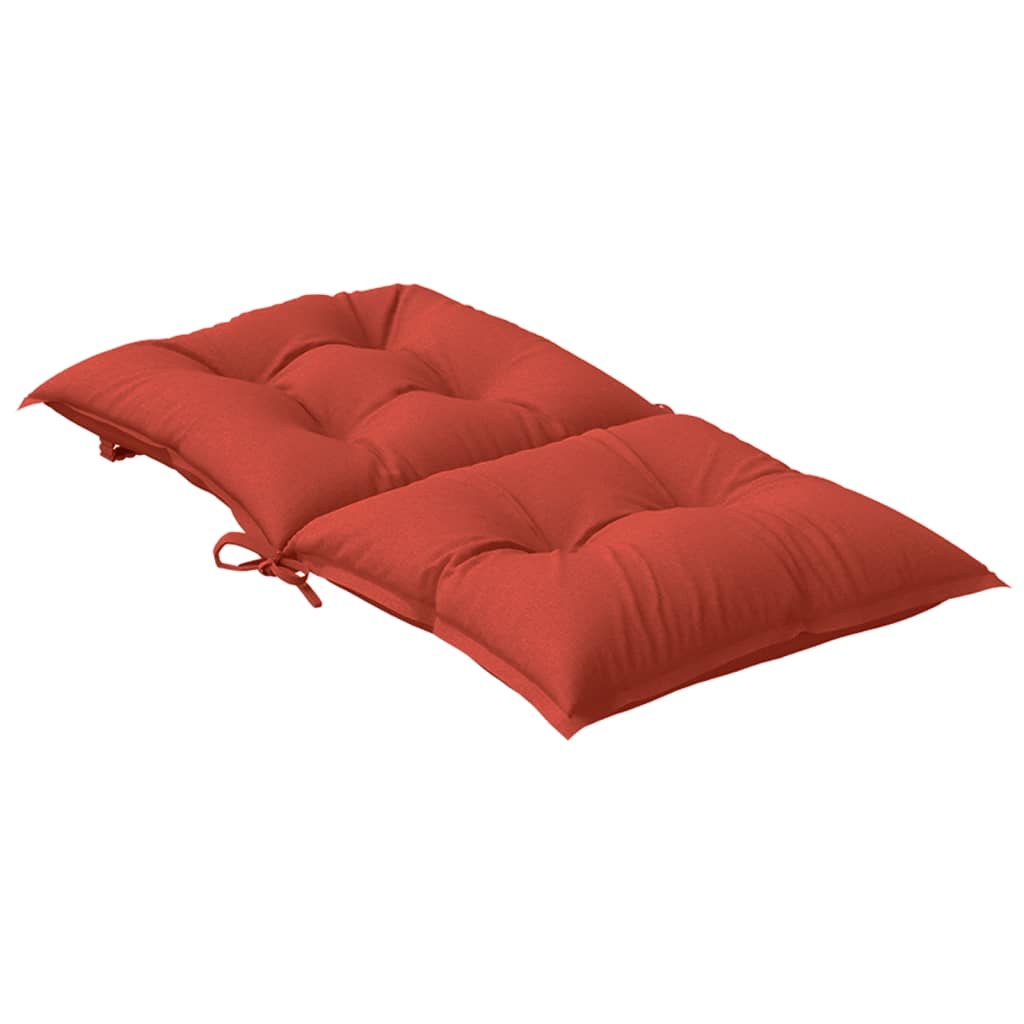 Jastuci za stolice 6 kom prošarano crvena 100x50x7 cm tkanina