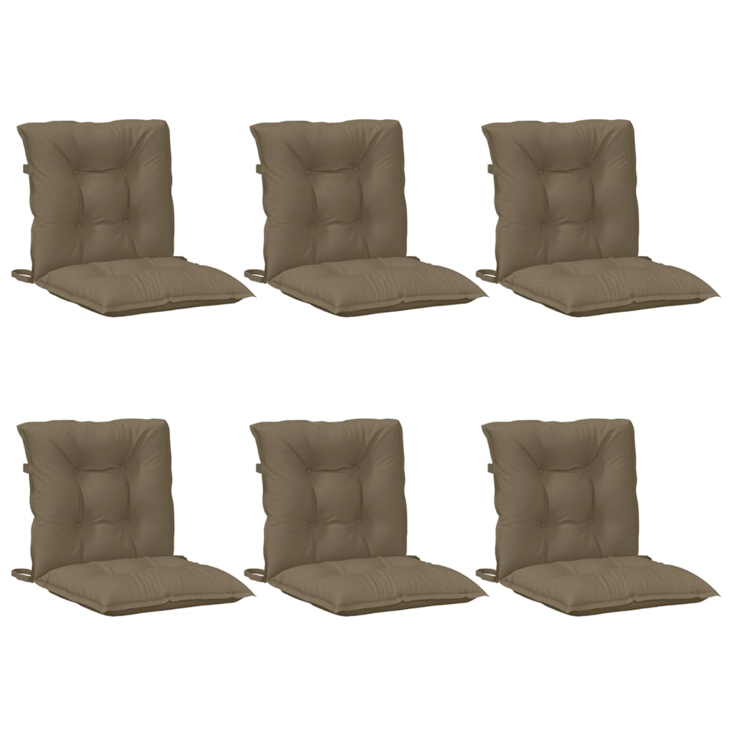 Jastuci za stolice 6 kom prošarano smeđesivi 100x50x7cm tkanina