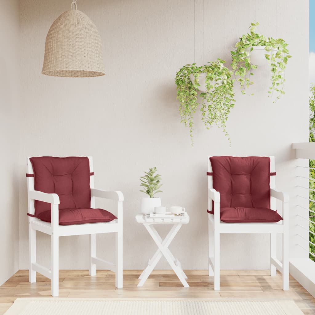 Jastuci za stolice 2 kom prošarano boja vina 100x50x7cm tkanina