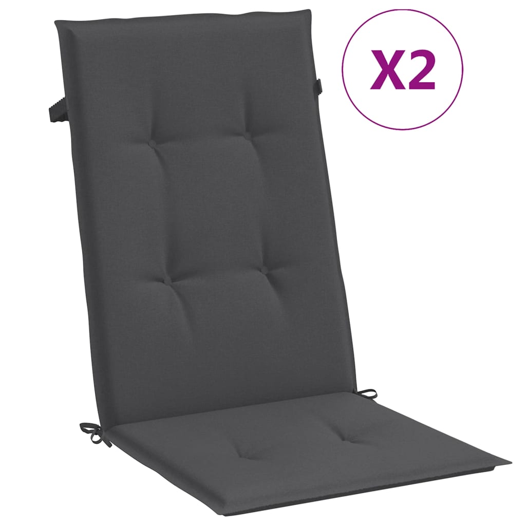 Jastuci za stolice 2 kom prošarano antracit 120x50x4cm tkanina