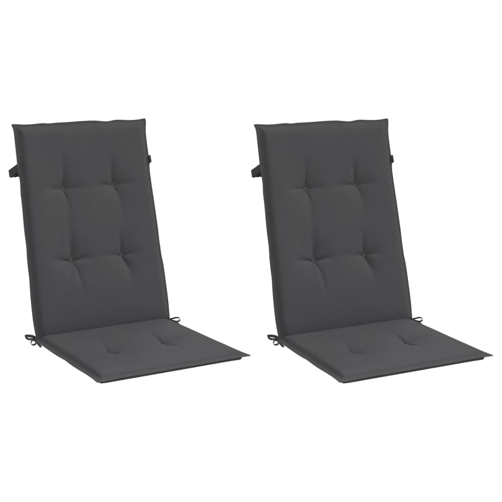 Jastuci za stolice 2 kom prošarano antracit 120x50x4cm tkanina