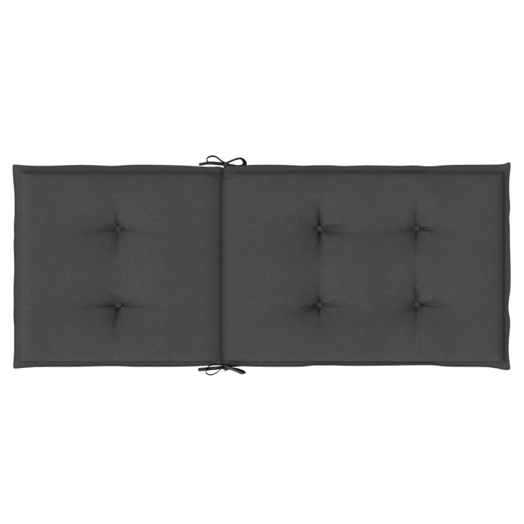 Jastuci za stolice 2 kom prošarano antracit 120x50x4cm tkanina
