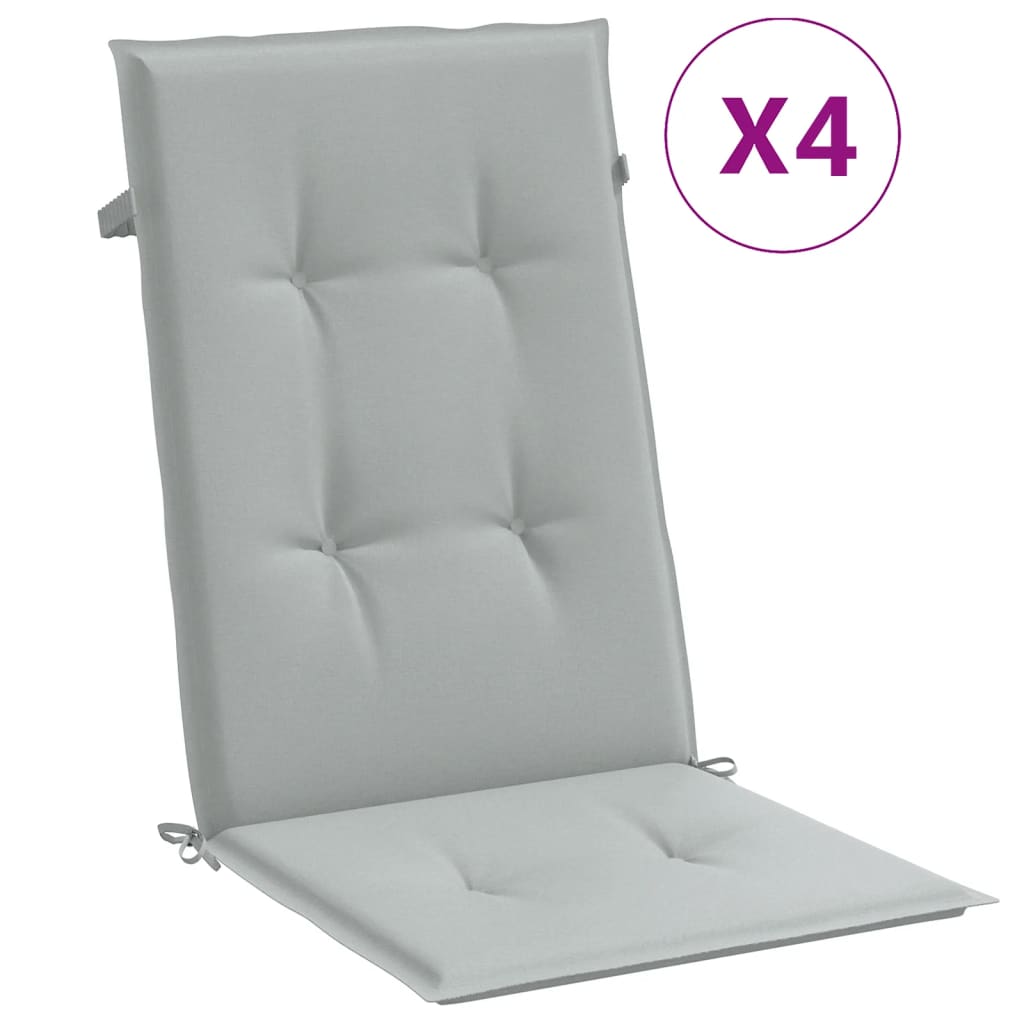 Jastuci za stolice 4 kom svjetlosivi 120 x 50 x 4 cm od tkanine