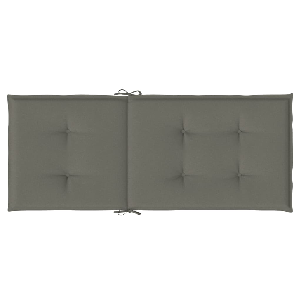 Jastuci za stolice 2 kom tamnosivi 120 x 50 x 4 cm od tkanine