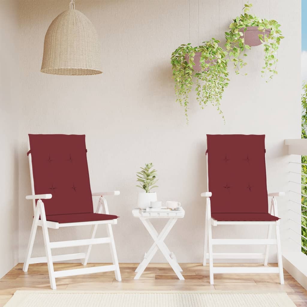 Jastuci za stolice 4 kom prošarano boja vina 120x50x4cm tkanina