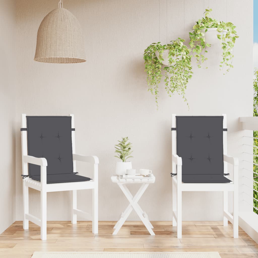 Jastuci za stolice 2 kom prošarano antracit 100x50x7 cm tkanine