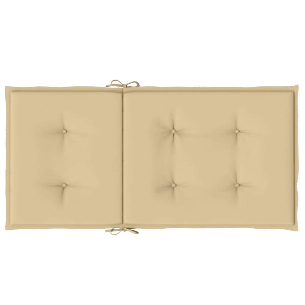Jastuci za stolice 2 kom prošarano bež 100x50x4 cm od tkanine