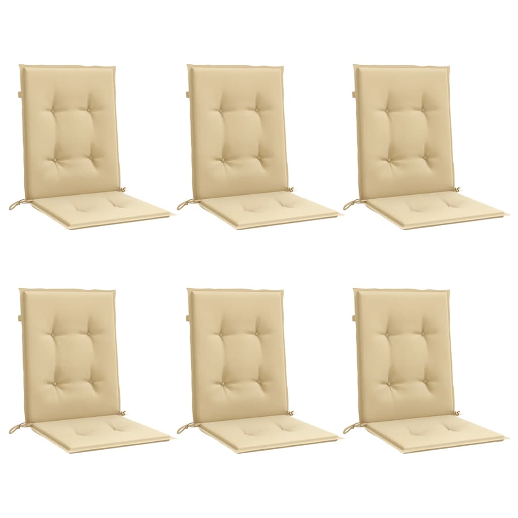 Jastuci za stolice 6 kom prošarano bež 100x50x4 cm od tkanine