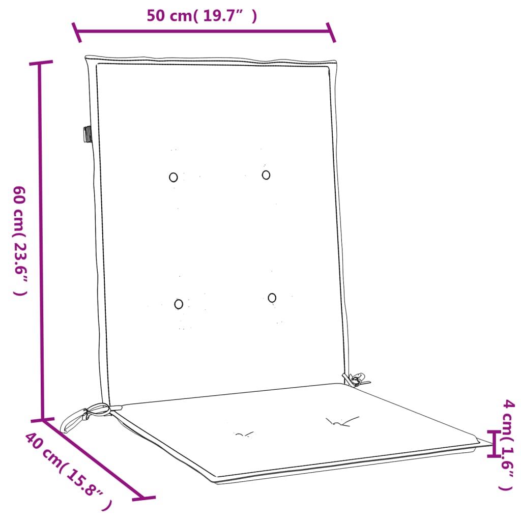 Jastuci za stolice 6 kom prošarano bež 100x50x4 cm od tkanine