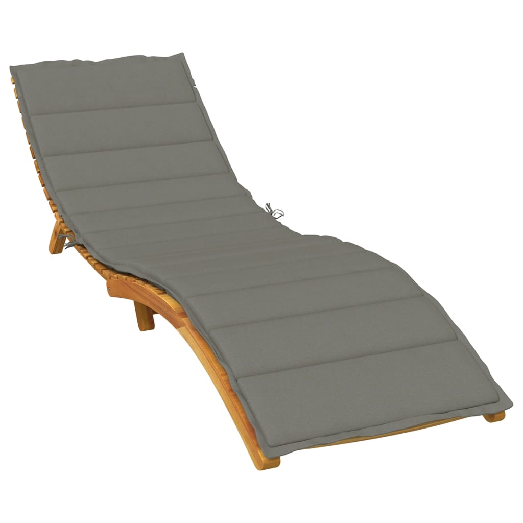 Jastuk za ležaljku prošarani tamnosivi 200x70x4 cm od tkanine