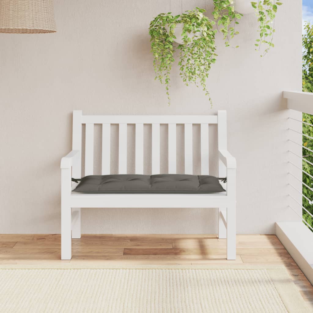 Jastuk za vrtnu klupu prošarano tamnosivi 100x50x7 cm tkanine