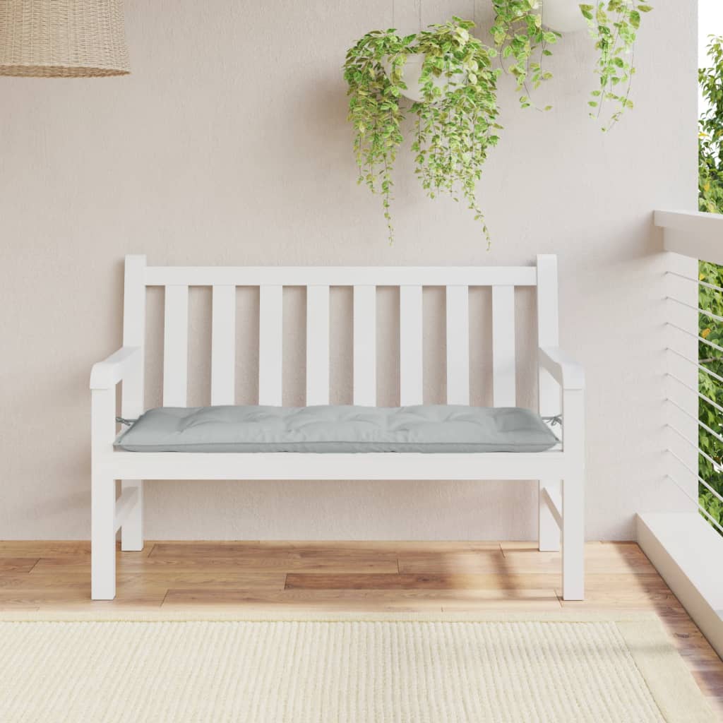 Jastuk za vrtnu klupu prošarano svjetlosivi 120x50x7 cm tkanina