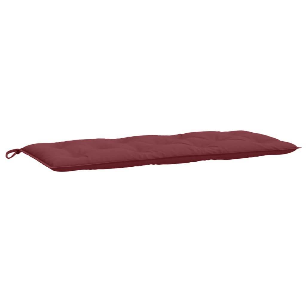 Jastuk za vrtnu klupu crvena boja vina 120x50x7 cm od tkanine