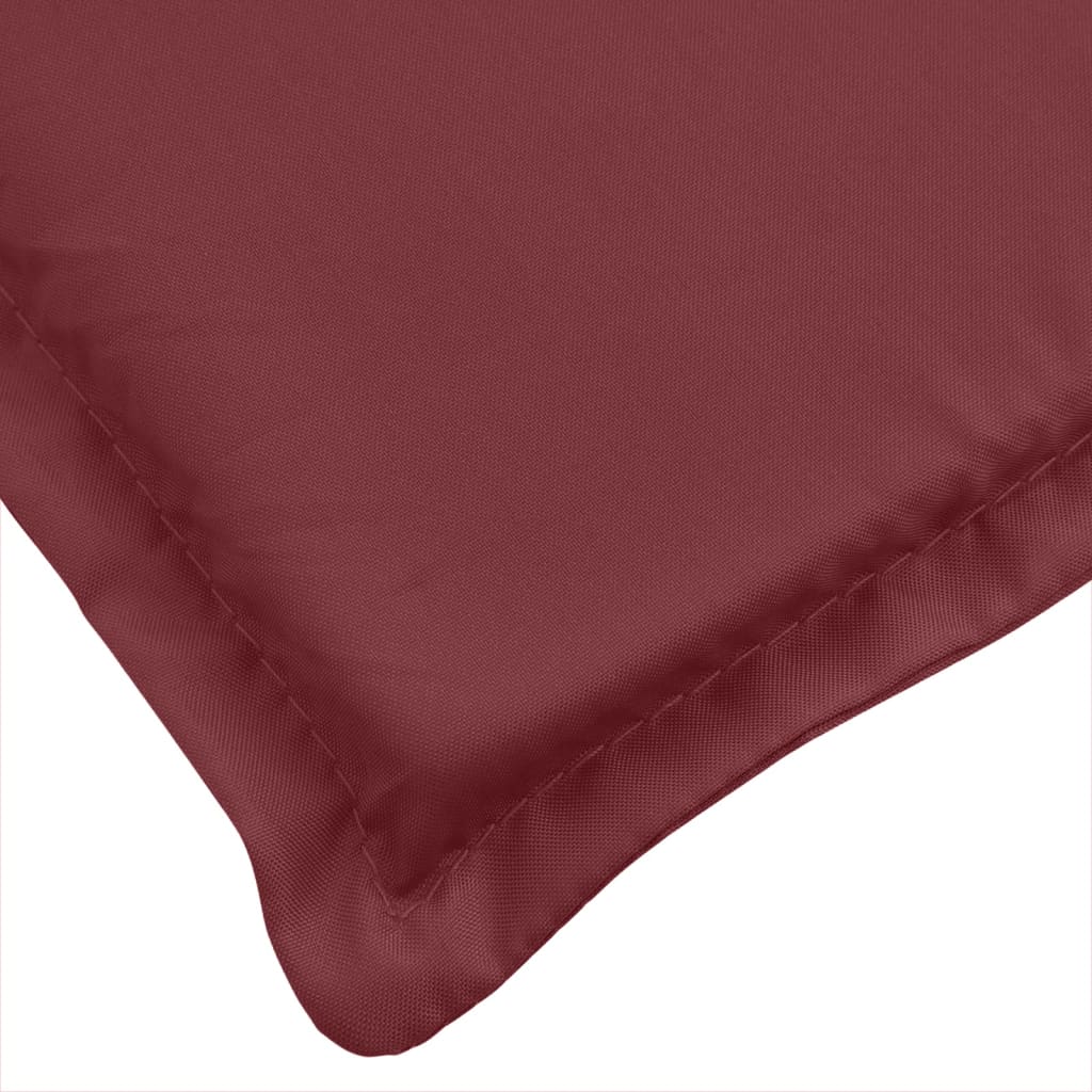 Jastuk za vrtnu klupu crvena boja vina 150x50x7 cm od tkanine