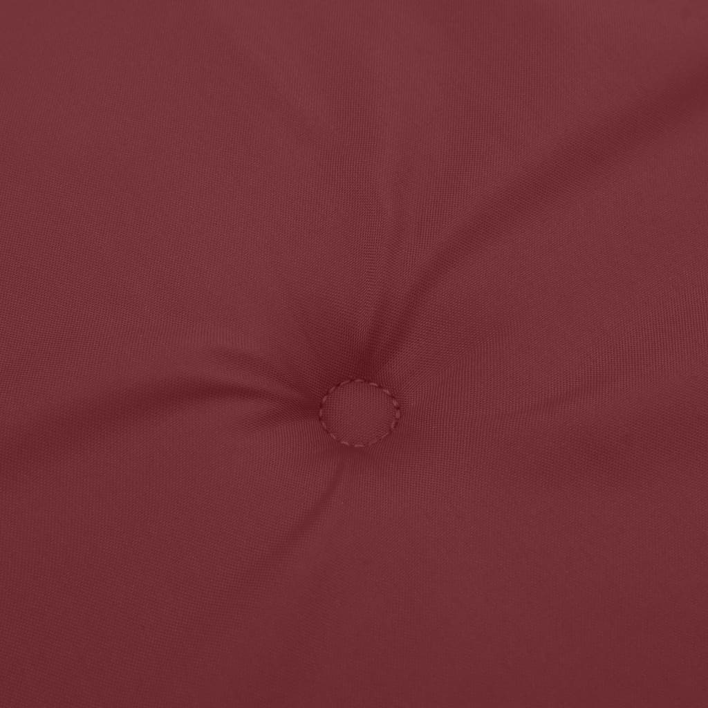 Jastuk za vrtnu klupu crvena boja vina 150x50x7 cm od tkanine