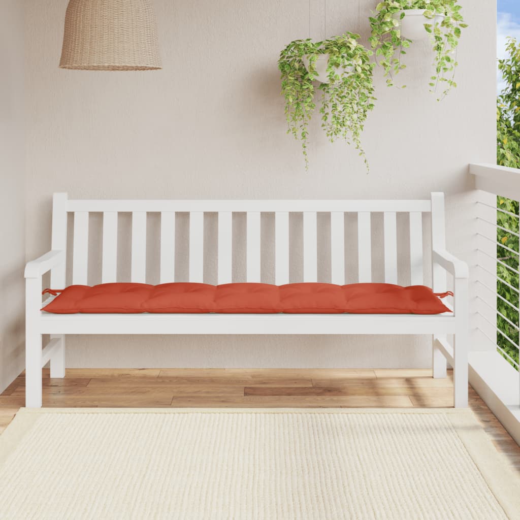Jastuci za vrtnu klupu prošarano crvena 180x50x7 cm tkanina