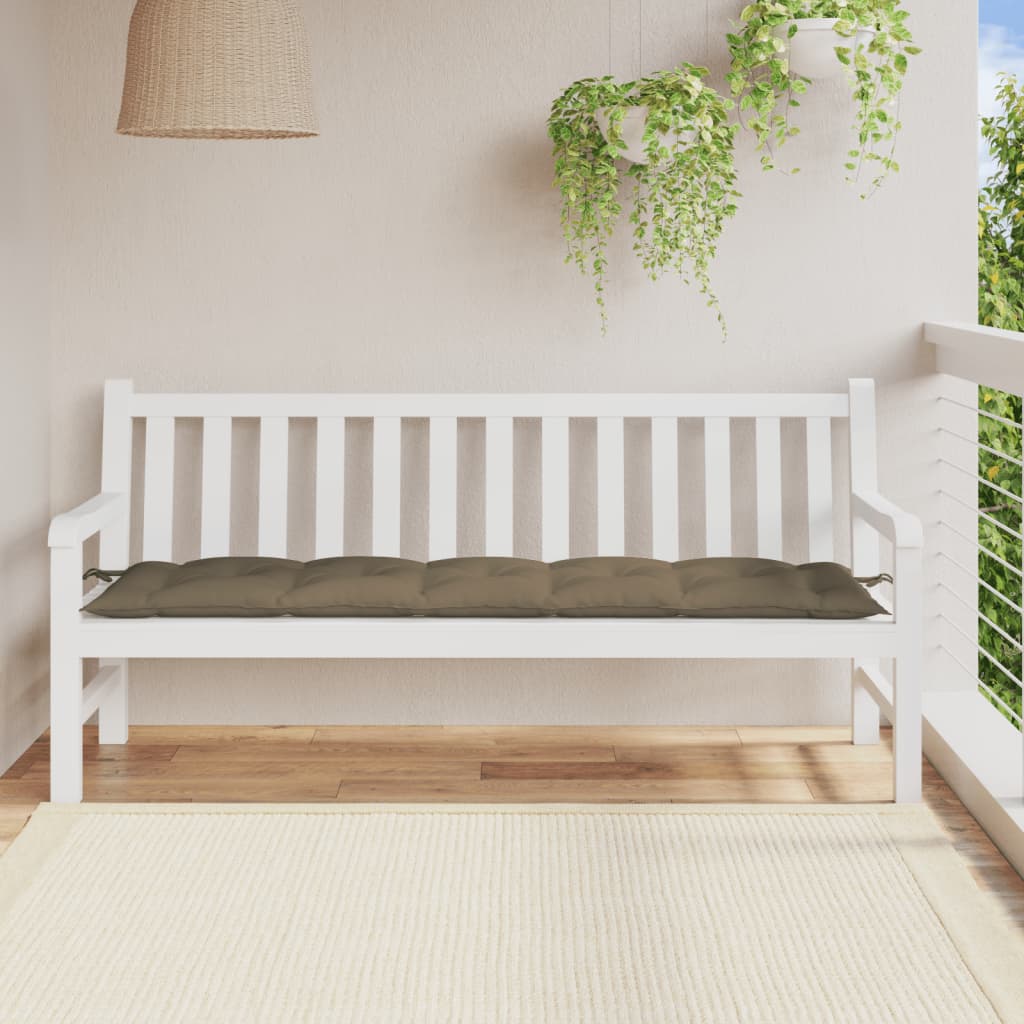 Jastuk za vrtnu klupu prošarano smeđesivi 180x50x7cm od tkanine