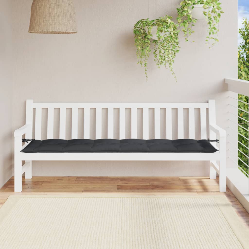 Jastuk za vrtnu klupu prošarano antracit 200x50x7 cm tkanine
