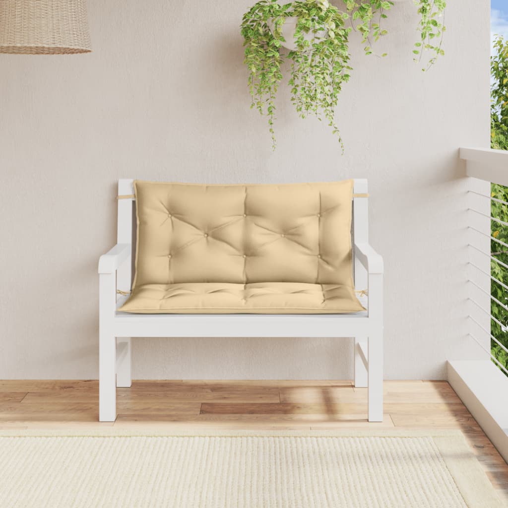 Jastuci za vrtnu klupu 2 kom bež 100x50x7 cm tkanine