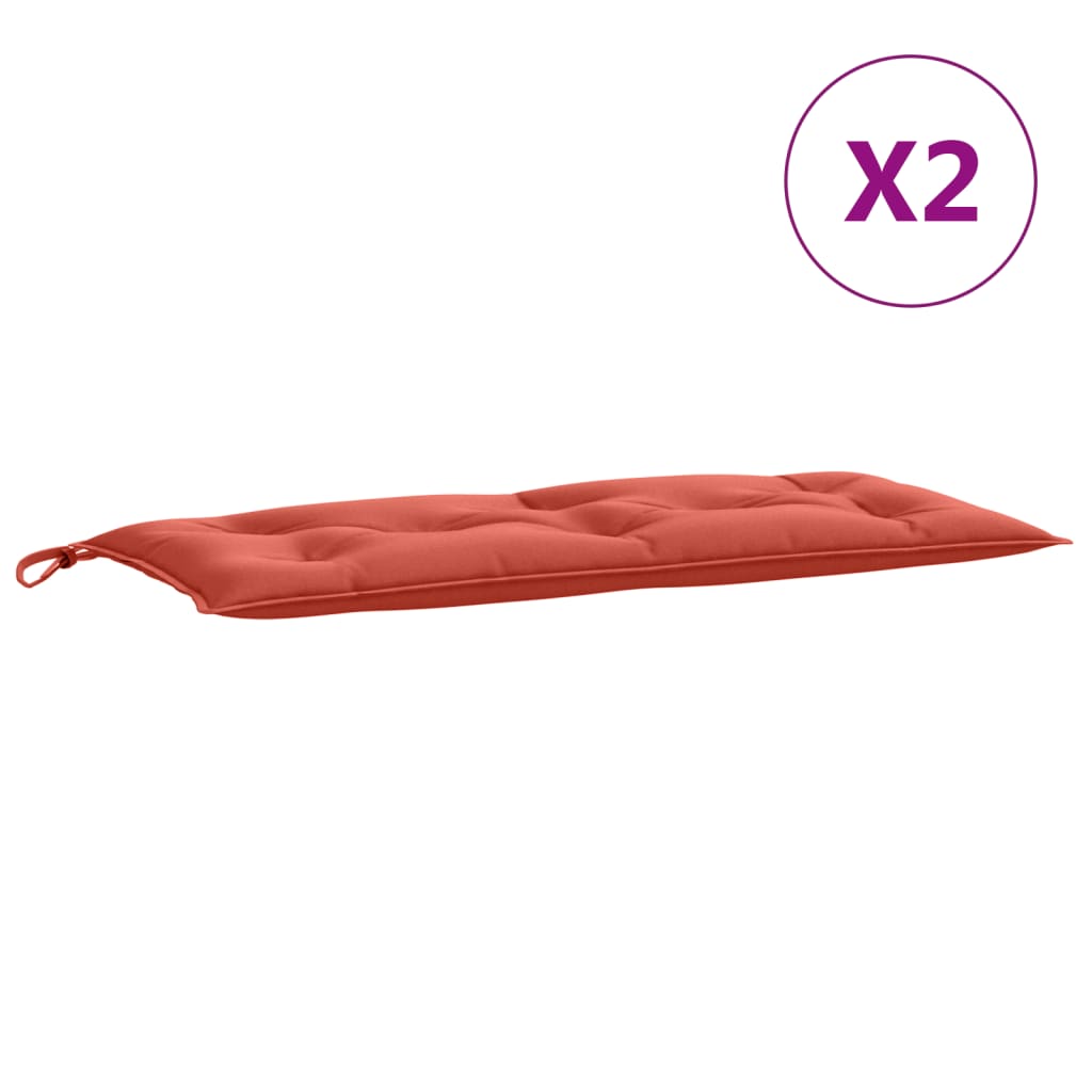 Jastuci za vrtnu klupu 2 kom Crvena vina 100x50x7 cm tkanina