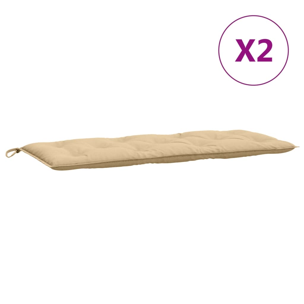 Jastuci za vrtnu klupu 2 kom svjetlosivi 120x50x7 cm tkanina
