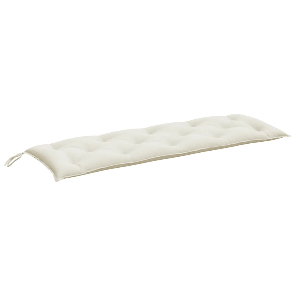 Jastuci za vrtnu klupu 2 kom prošarano krem 150x50x7 cm tkanina