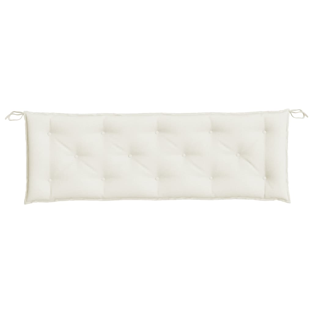 Jastuci za vrtnu klupu 2 kom prošarano krem 150x50x7 cm tkanina