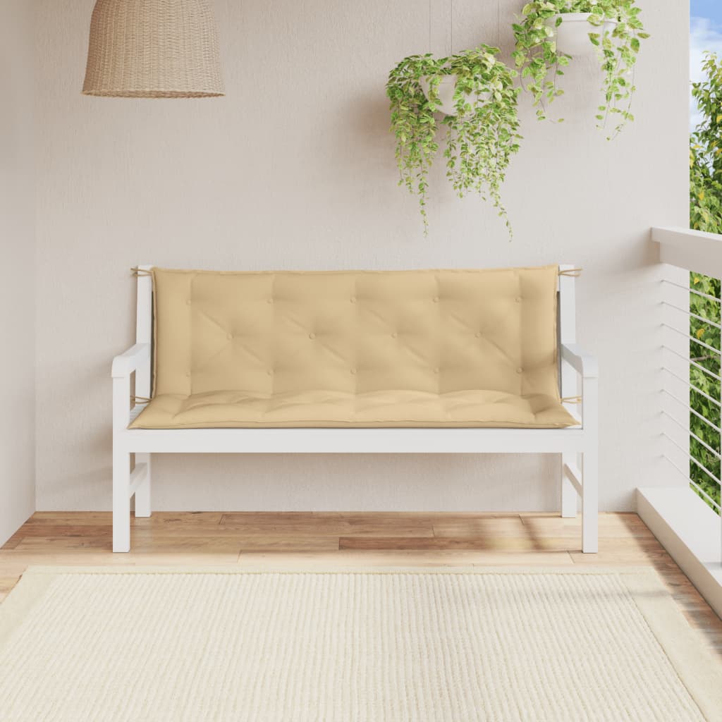 Jastuci za vrtnu klupu 2 kom svjetlosivi 150x50x7 cm tkanina
