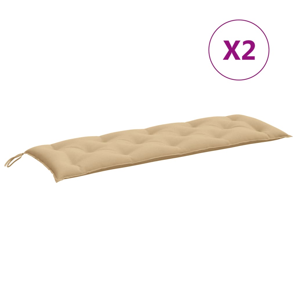 Jastuci za vrtnu klupu 2 kom svjetlosivi 150x50x7 cm tkanina
