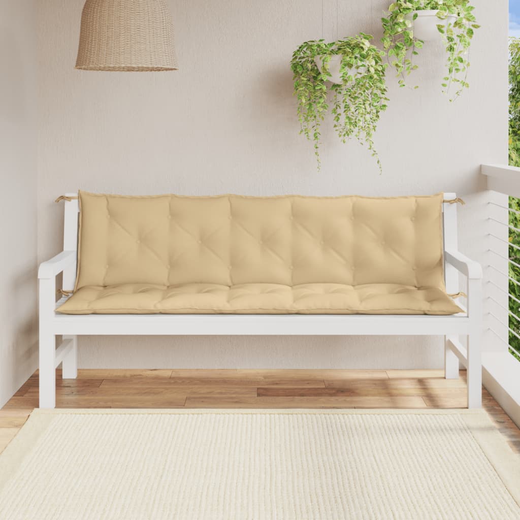 Jastuci za vrtnu klupu 2 kom svjetlosivi 180x50x7 cm tkanine