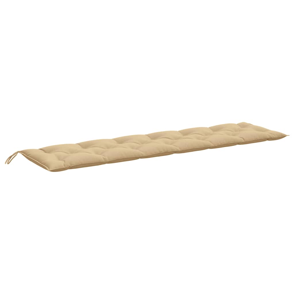 Jastuci za vrtnu klupu 2 kom bež 200x50x7 cm tkanine