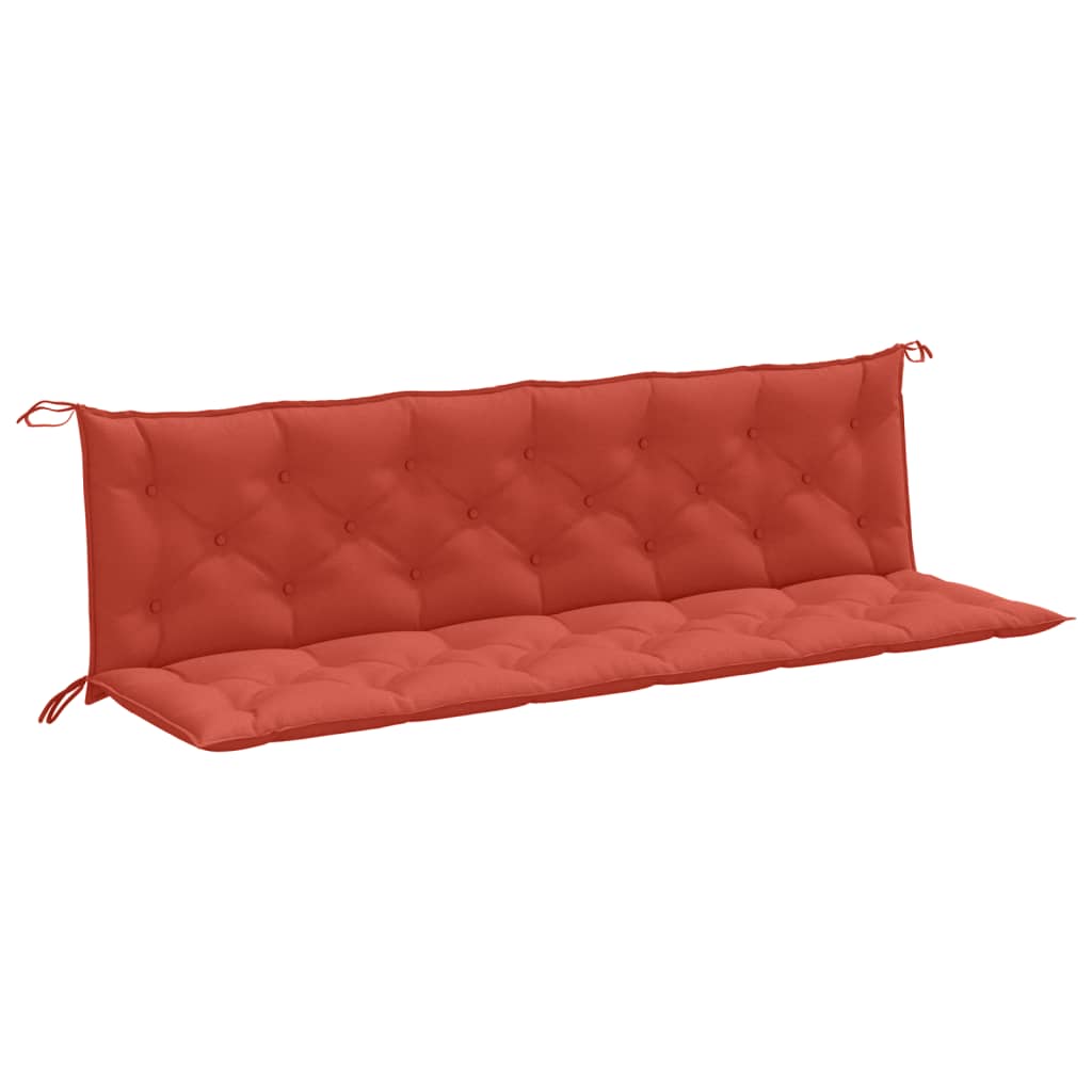 Jastuci za vrtnu klupu 2 kom Crvena vina 200x50x7 cm tkanina