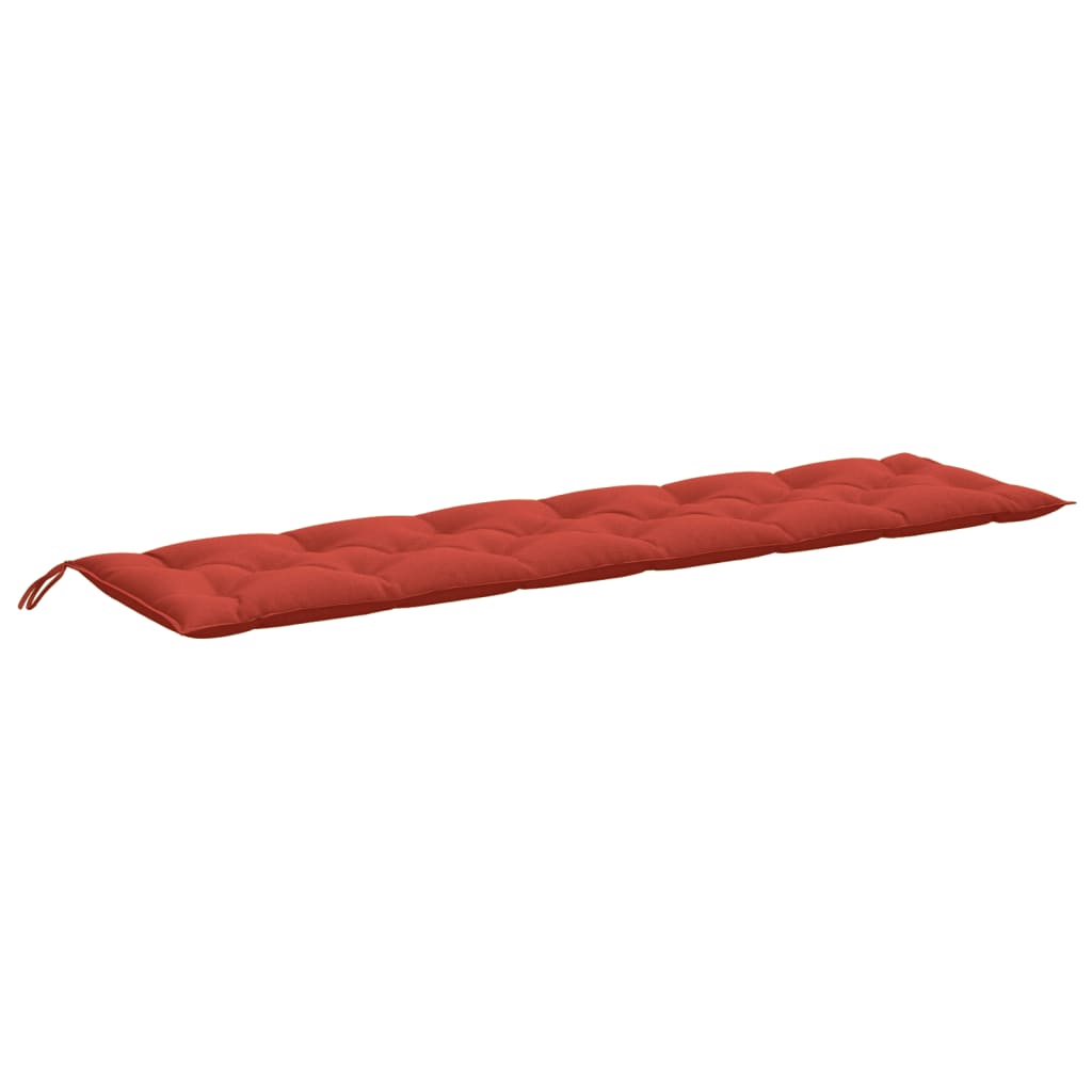 Jastuci za vrtnu klupu 2 kom Crvena vina 200x50x7 cm tkanina