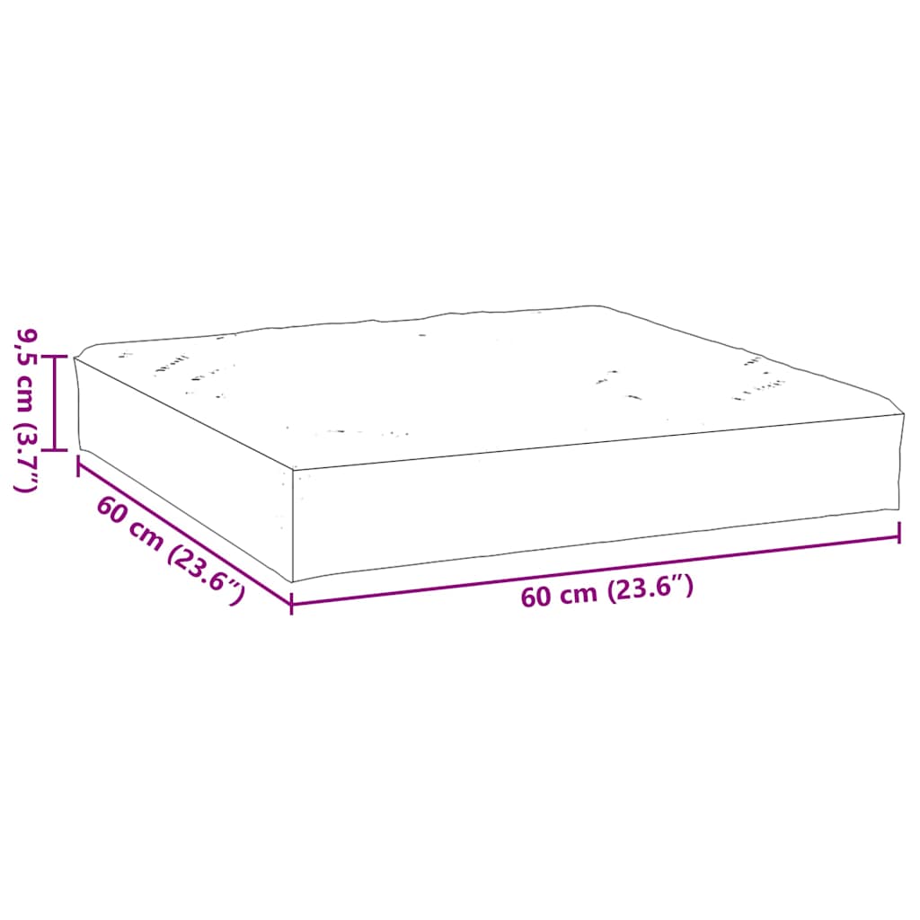 Jastuk za palete prošarani tamnosivi 60x60x9,5 cm od tkanine