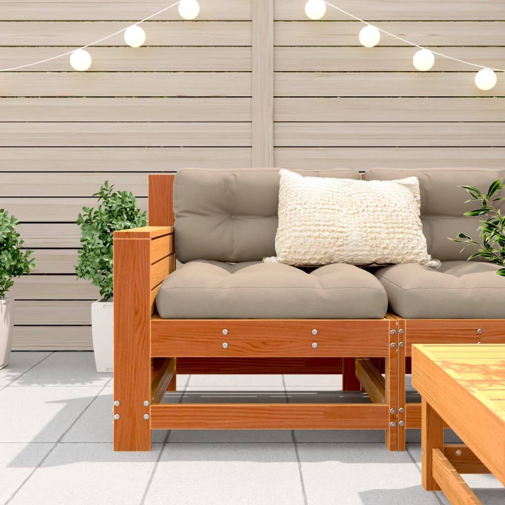 Vrtna sofa s naslonom za ruke smeđa 69x62x70,5 cm od borovine