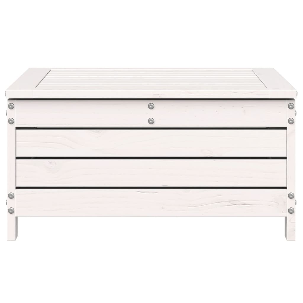 Vrtni tabure bijeli 62 x 63,5 x 32 cm od masivne borovine
