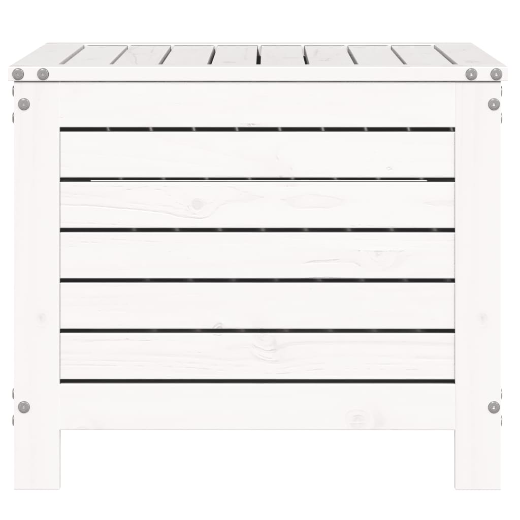 Vrtni tabure bijeli 62 x 63,5 x 53,5 cm od masivne borovine