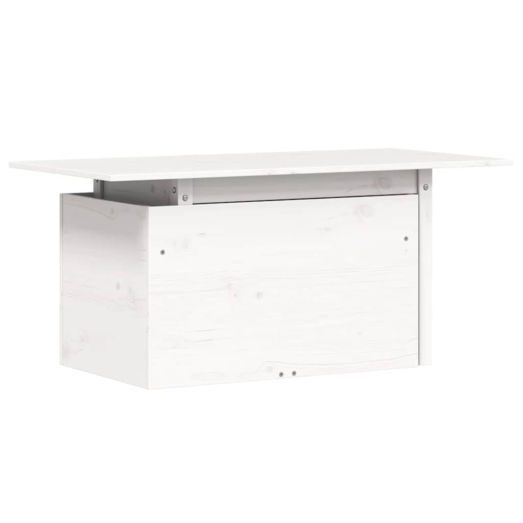 Vrtni stol bijeli 100 x 50 x 75 cm od masivne borovine