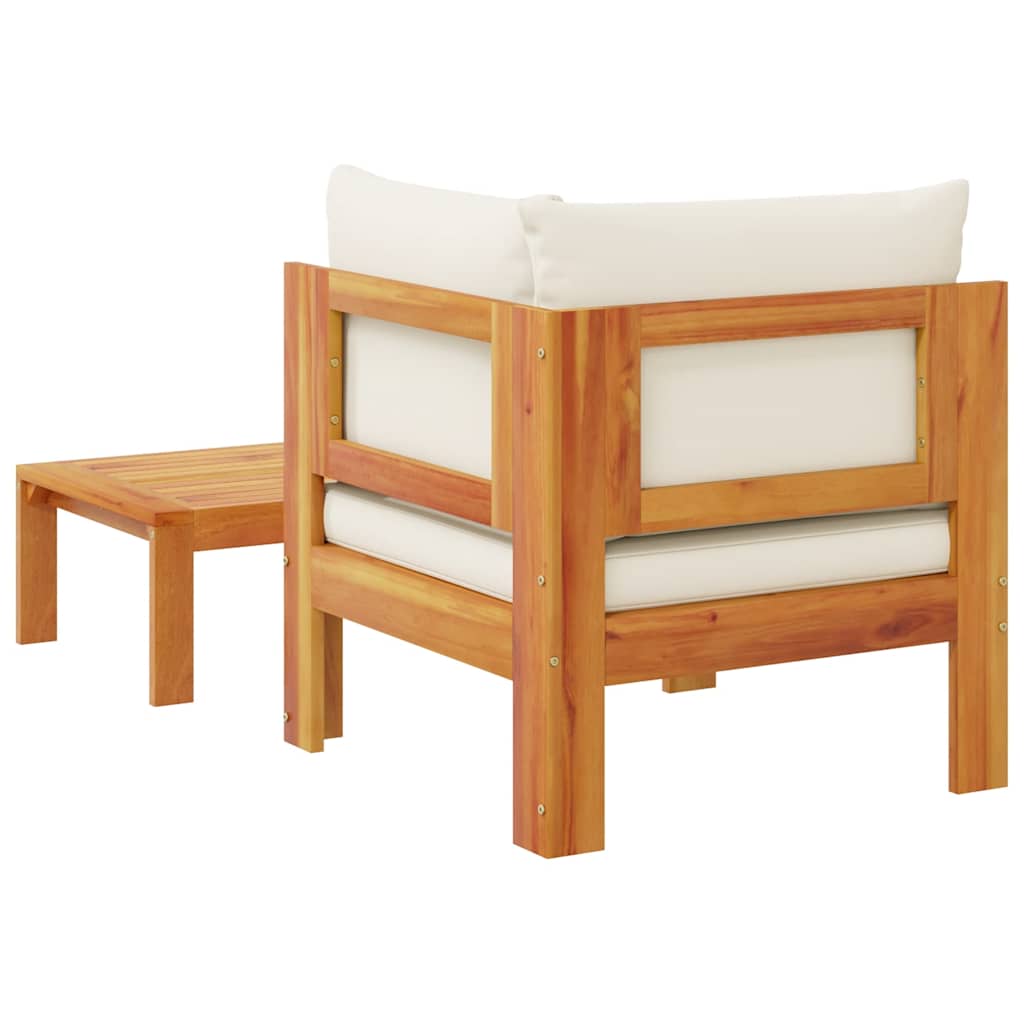 2-dijelni set vrtnih sofa s jastucima masivno bagremovo drvo