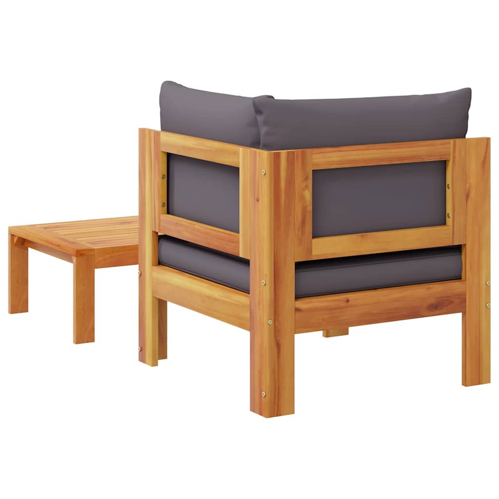 2-dijelni set vrtnih sofa s jastucima masivno bagremovo drvo