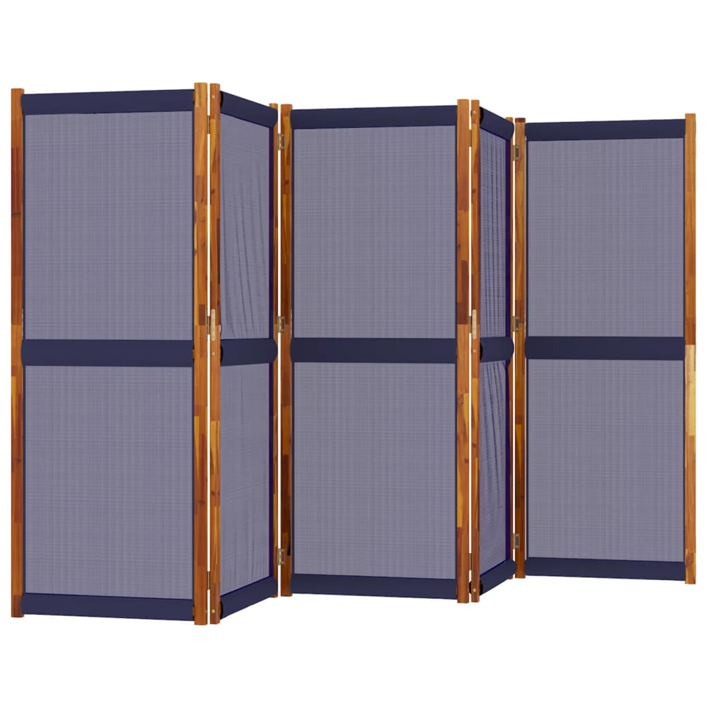 Sobna pregrada s 5 panela tamnoplava 350 x 180 cm