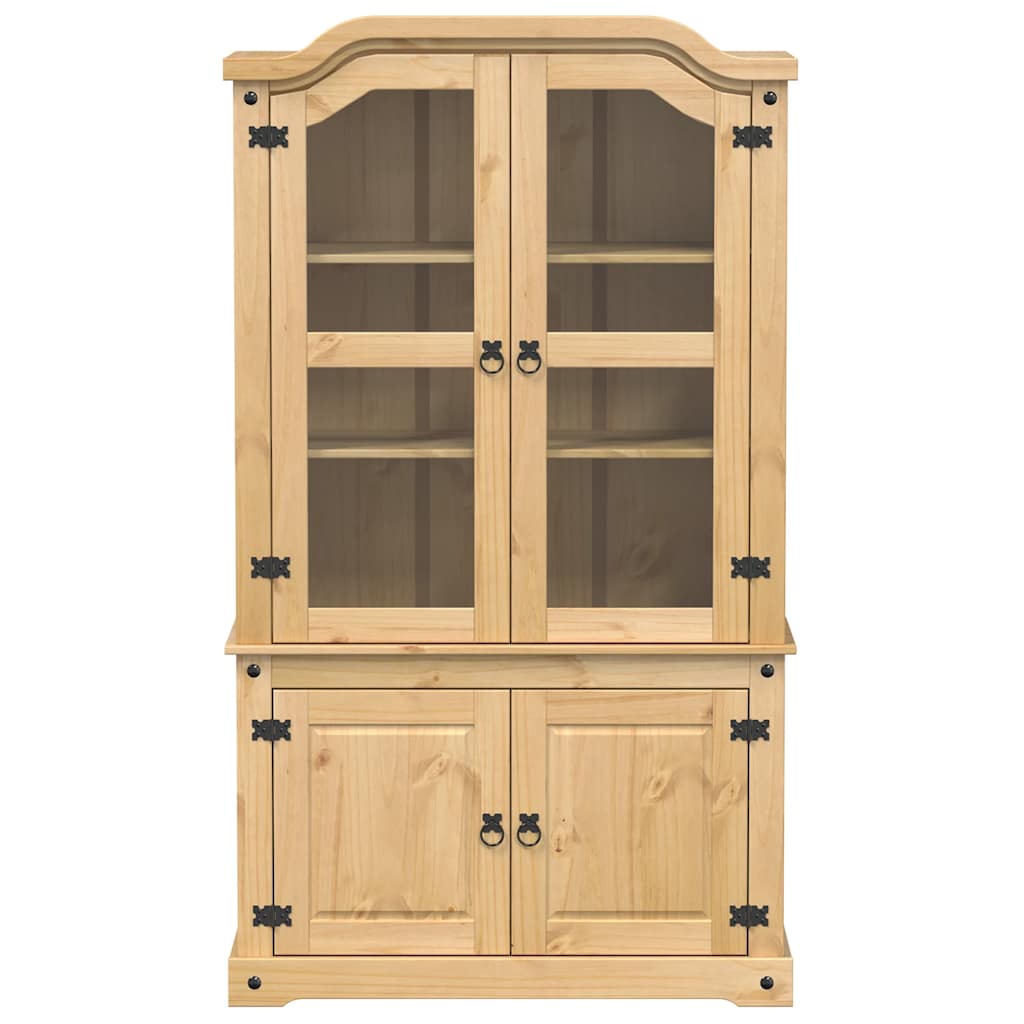 Vitrina sa staklom Corona 103,5 x 42 x 180 cm masivna borovina