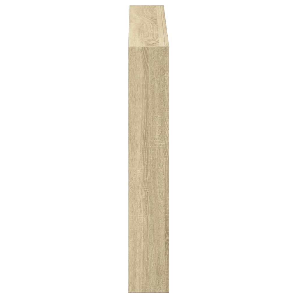 Ormarić za uzglavlje s LED svjetlima boja hrasta 120x17x102 cm