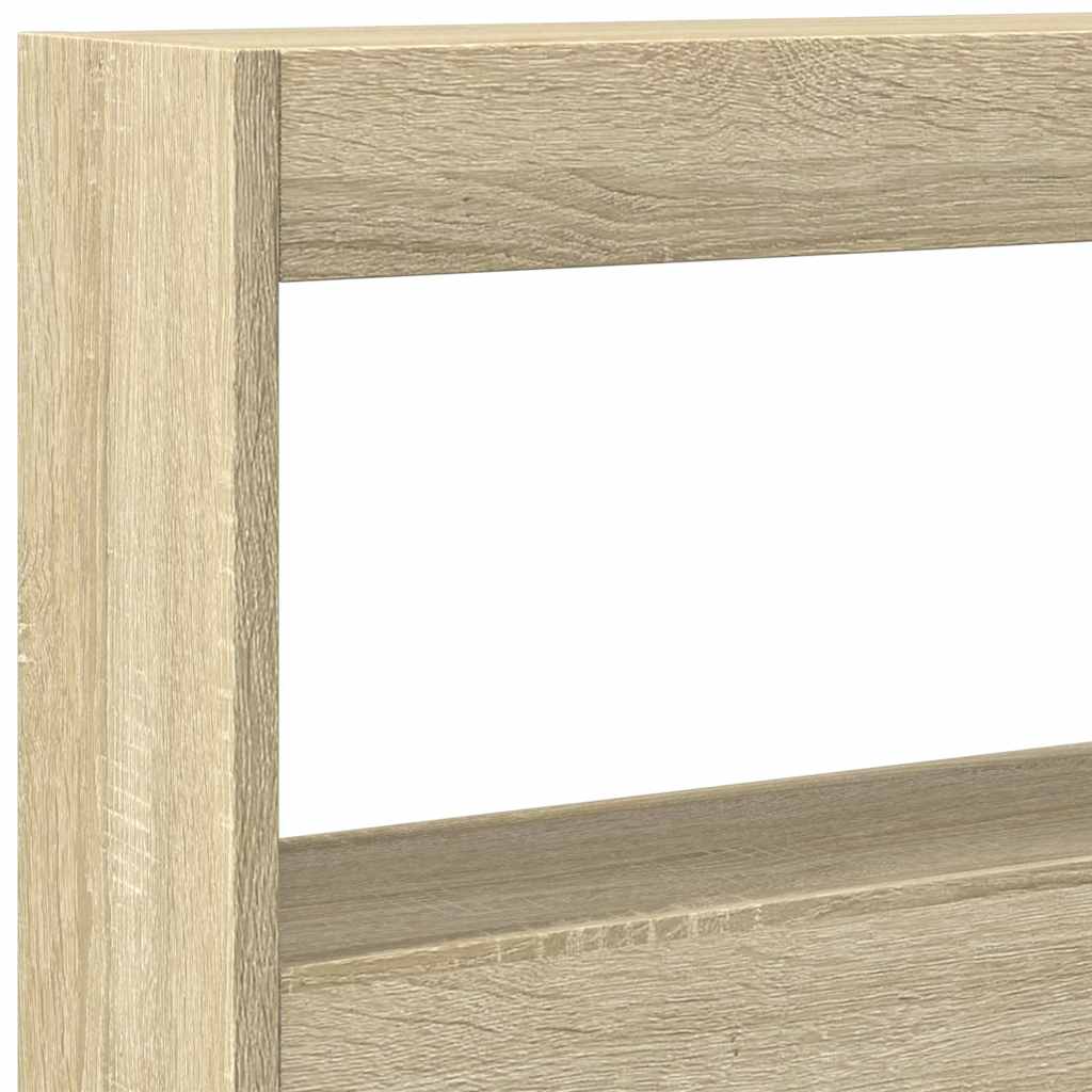 Ormarić za uzglavlje s LED svjetlima boja hrasta 160x17x102 cm