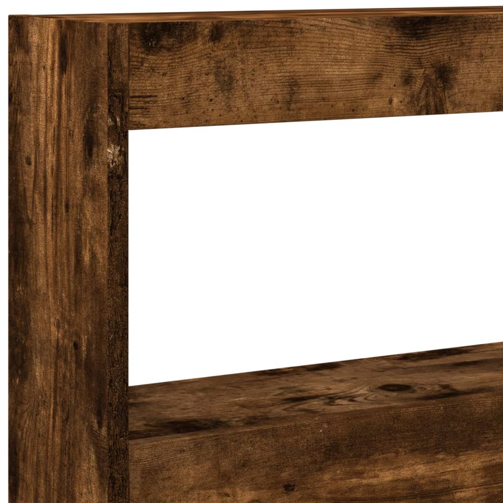 Ormarić za uzglavlje LED boja dimljenog hrasta 180x17x102 cm