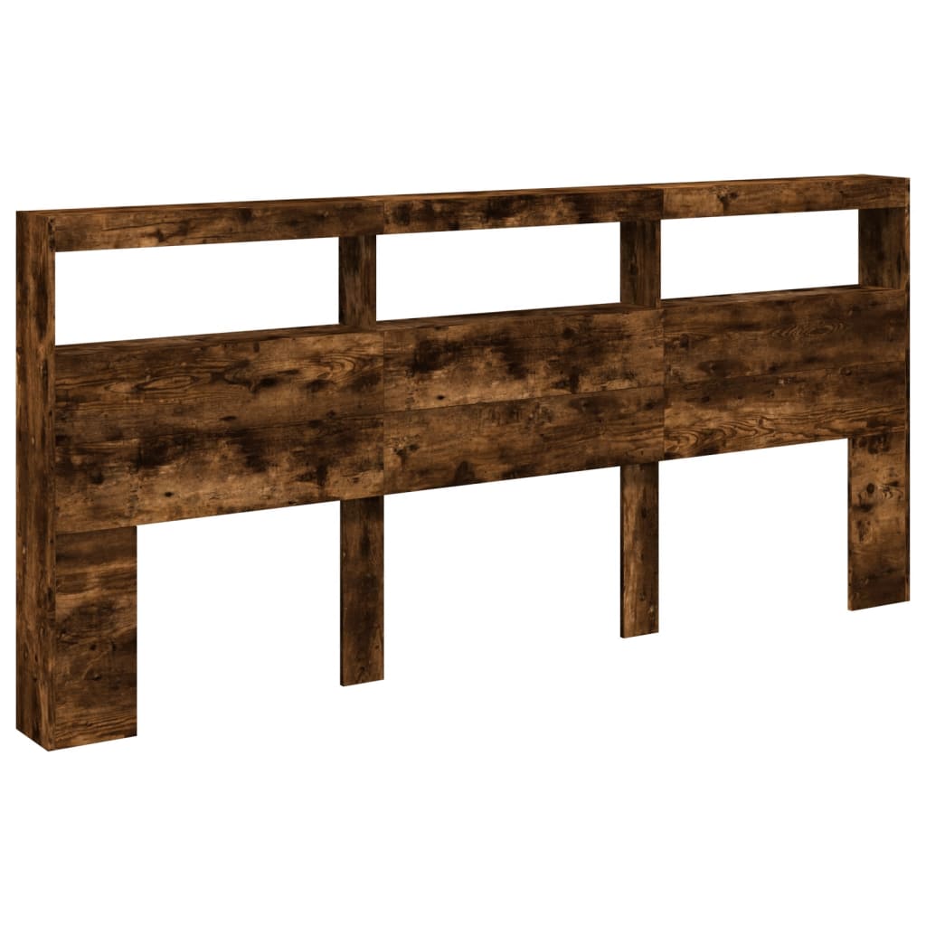 Ormarić za uzglavlje LED boja dimljenog hrasta 220x17x102 cm