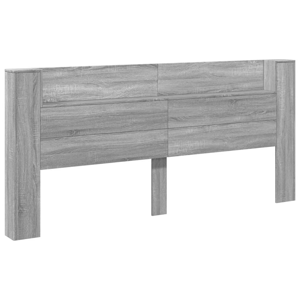 Ormarić za uzglavlje LED sivom sonomom 220x16,5x103,5 cm