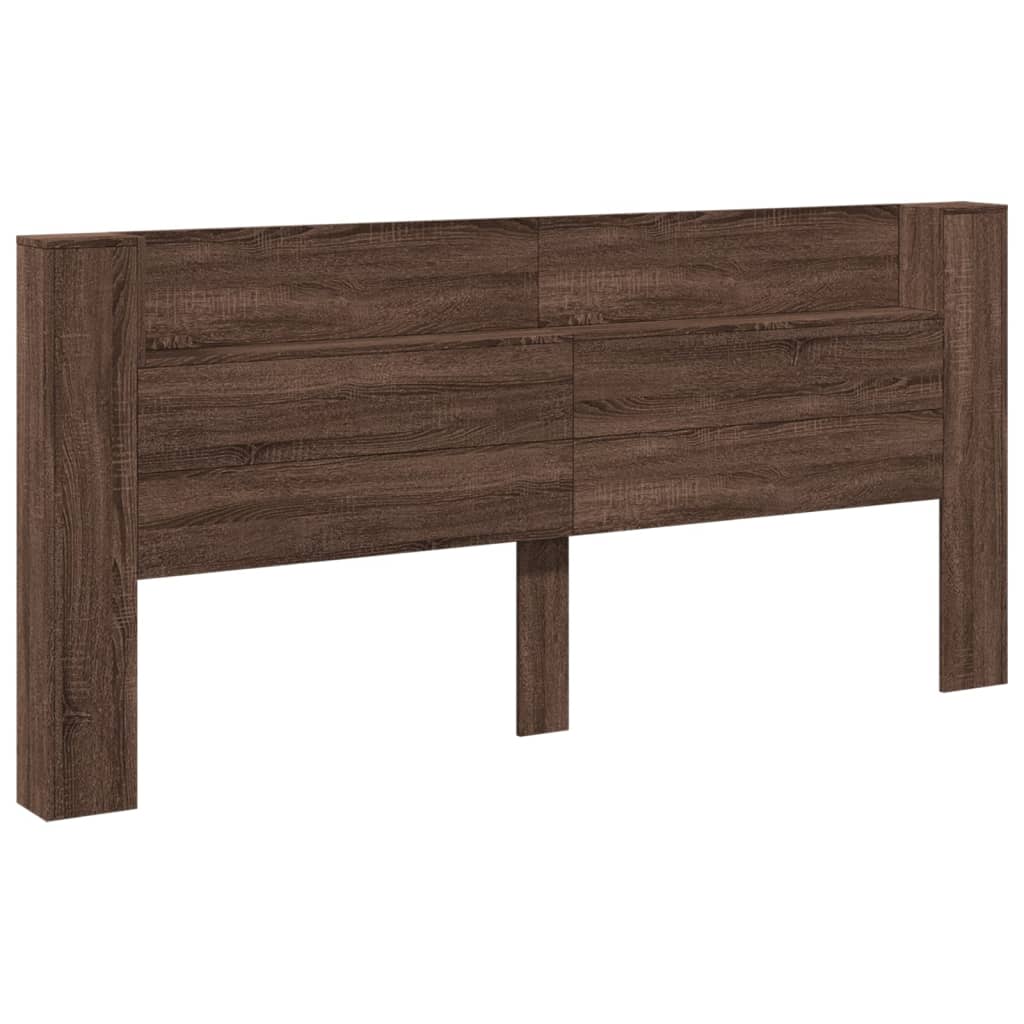Ormarić za uzglavlje LED boja smeđeg hrasta 220x16,5x103,5 cm